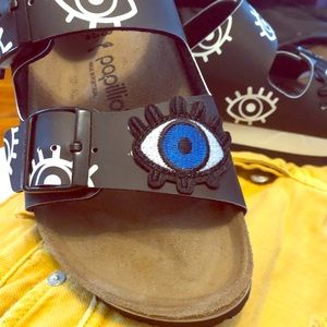 BLACK EVIL EYE BIRKENSTOCKS